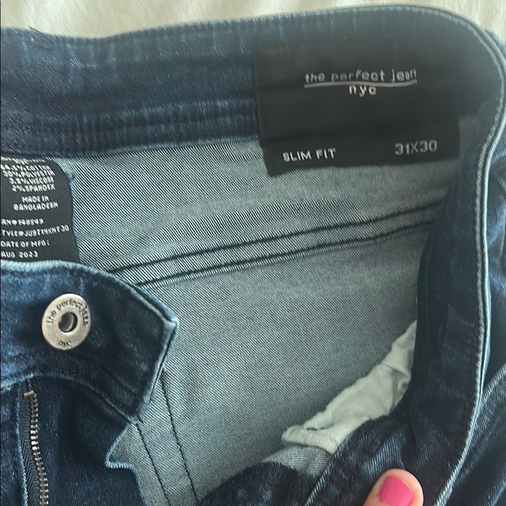 Dark Blue Slim Fit Jeans with Classic Denim Weave